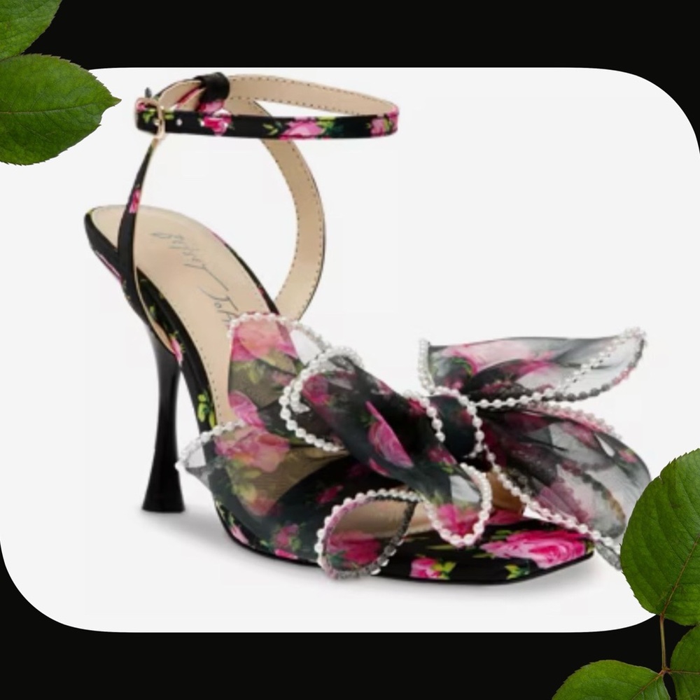 Betsey Johnson Black and Pink Stiletto Heels